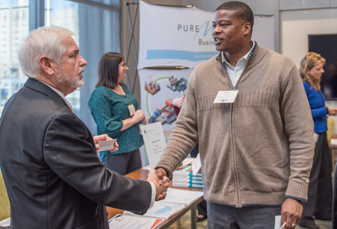 Two people shaking hands